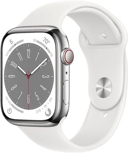 Apple Watch 8 45mm GPS Silver- [1.0  الوحدات]