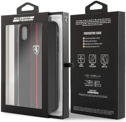 [FEURHCI65BKR] iPhone X / XS Ferrari Urban - Off Track PU Leather...- [0.0  Units]