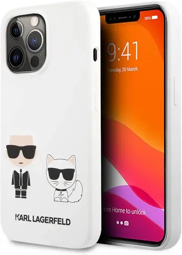 [KLHCP13LSSKCW] Karl Lagerfield Liquid Slcn Case for IPhone 13Pro ...- [0.0  Units]