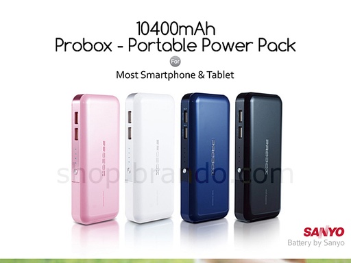 Probox Portable Power Pack 10400mAh Black- [0.0  Units]
