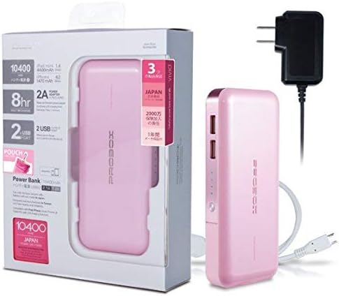 Probox Portable Power Pack 10400mAh Pink- [0.0  Units]
