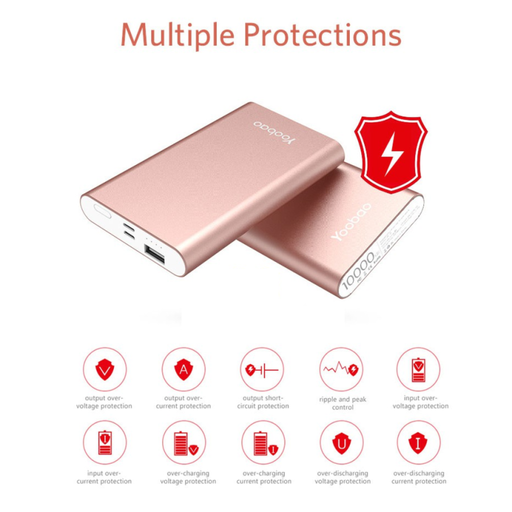 Yoobao Power Bank 12000mah White/Blue/Pink YB-PL12- [0.0  Units]