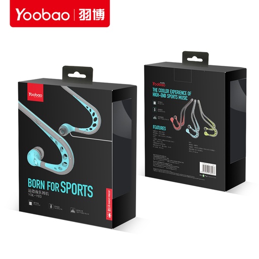 Yoobao Wired Sport Earphone YBL-Y03/Blue- [0.0  Units]