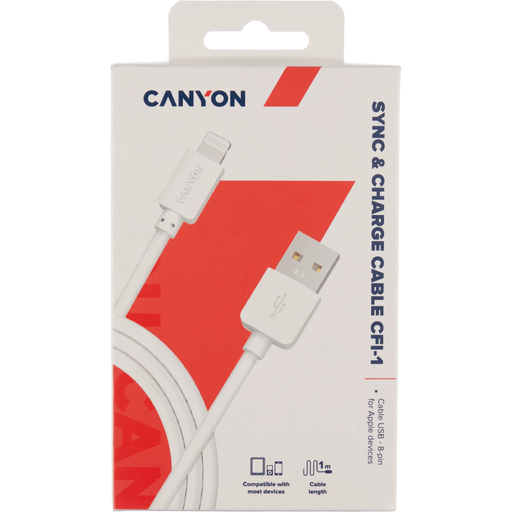 CANYON CFI-1, Lightning USB Cable for Apple, round...- [0.0  Units]