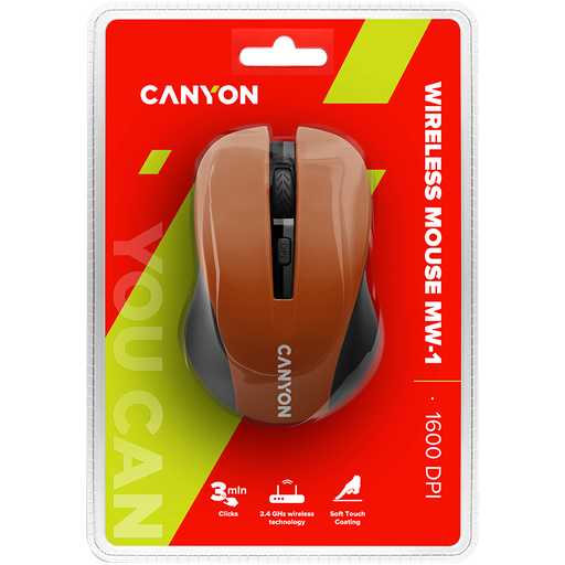 CANYON MW-1, 2.4GHz wireless optical mouse with 4 ...- [0.0  الوحدات]