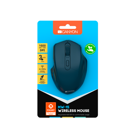 CANYON MW-15, 2.4GHz Wireless Optical Mouse with 4...- [0.0  الوحدات]