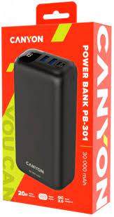 CANYON PB - 301, Power bank 30000mAh Li-poly batte...- [0.0  الوحدات]