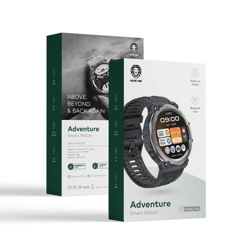 Green Lion Adventure Smart Watch Black- [0.0  pcs]