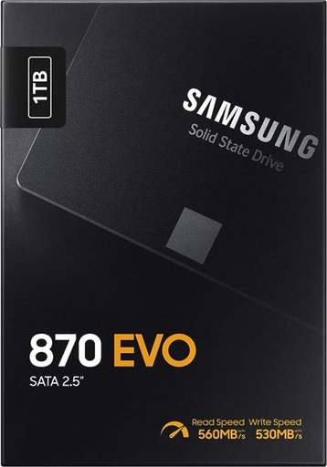 [MZ-77E1T0BW] Samsung SSD 870-EVO-1T-ATAIII MZ-77E1T0BW- [0.0  الوحدات]