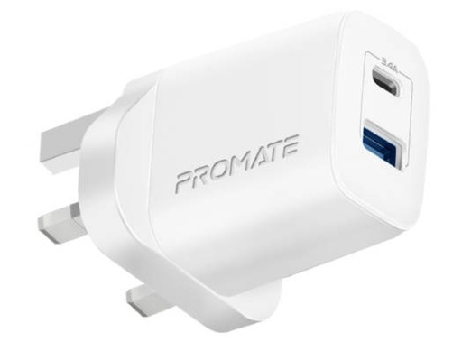 Biplug-2 White.UK 17W High Speed Dual Port Charger- [0.0  pcs]