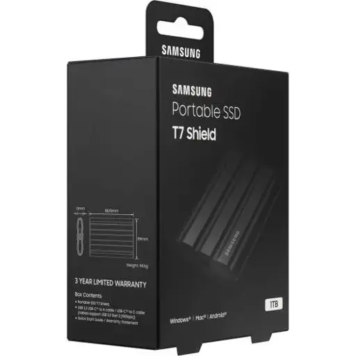 [MU-PE2T0S/WW] Samsung SSD PORTABLE T7 SHIELD 2TB MU-PE2T0S/WW- [0.0  Units]