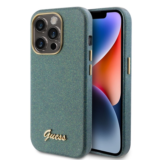 Guess Glitter Glossy Case For IPhone 15 Pro - Kaki- [0.0  الوحدات]