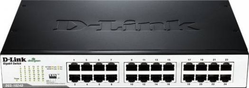 DLink 24 Port 1000Mbps Unmanage Switch DGSF 1024p- [0.0  الوحدات]