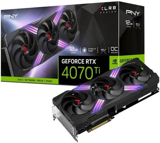 [VCG4070T12TFXXPB1-O] VGA PNY RTX4070TI 12GB GDDR6X Graphic Card- [1.0  Units]