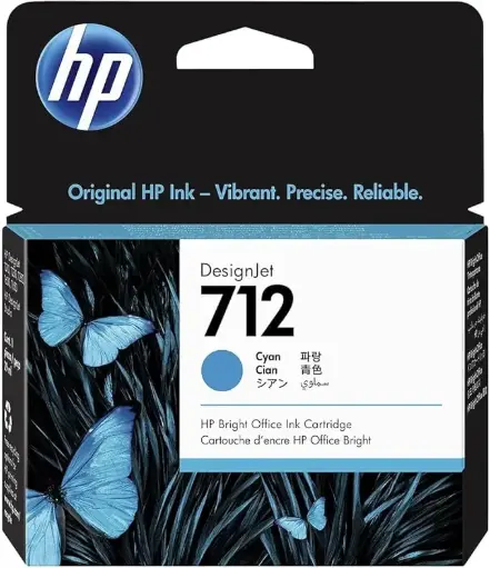 [3ED67A] HP Ink 712 Cyan 3ED67A- [1.0  الوحدات]
