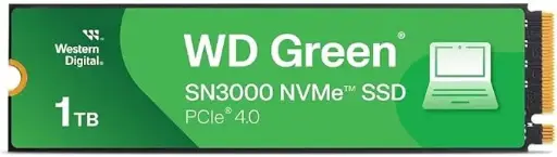 [WDS100T4G0E] WD SSD 1TB M.2 NVME Gen4-5000mbps SN3000 Green- [0.0  Units]